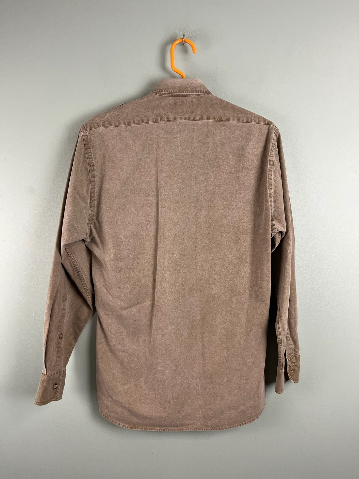 Vintage 80s Banana Republic Men’s Utility Button Shirt Canvas Size Small Safari