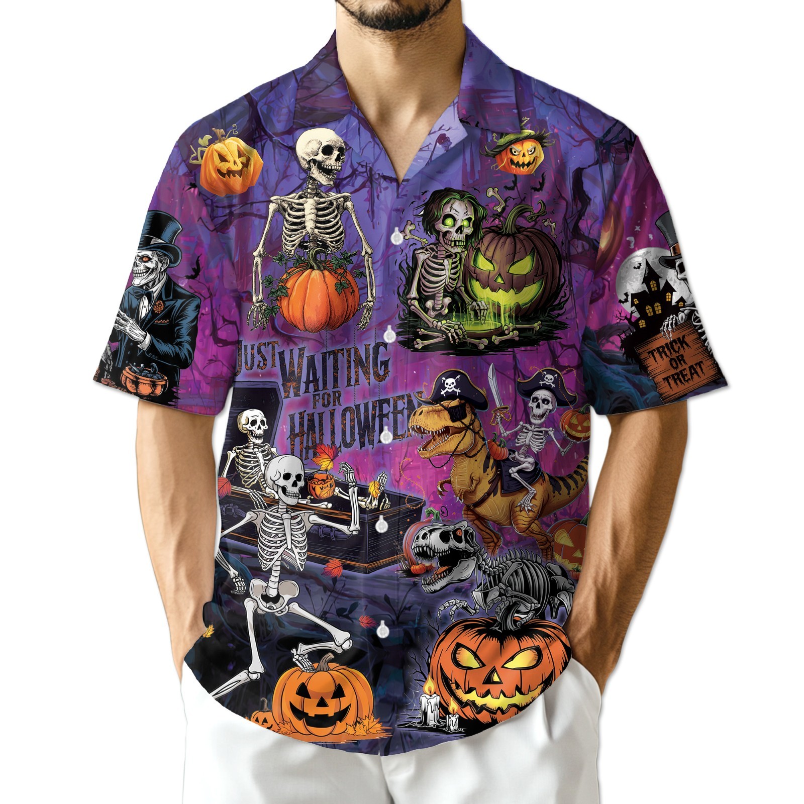 Halloween You’re Already Dead Hawaiian Shirt Spooky Aloha Unisex