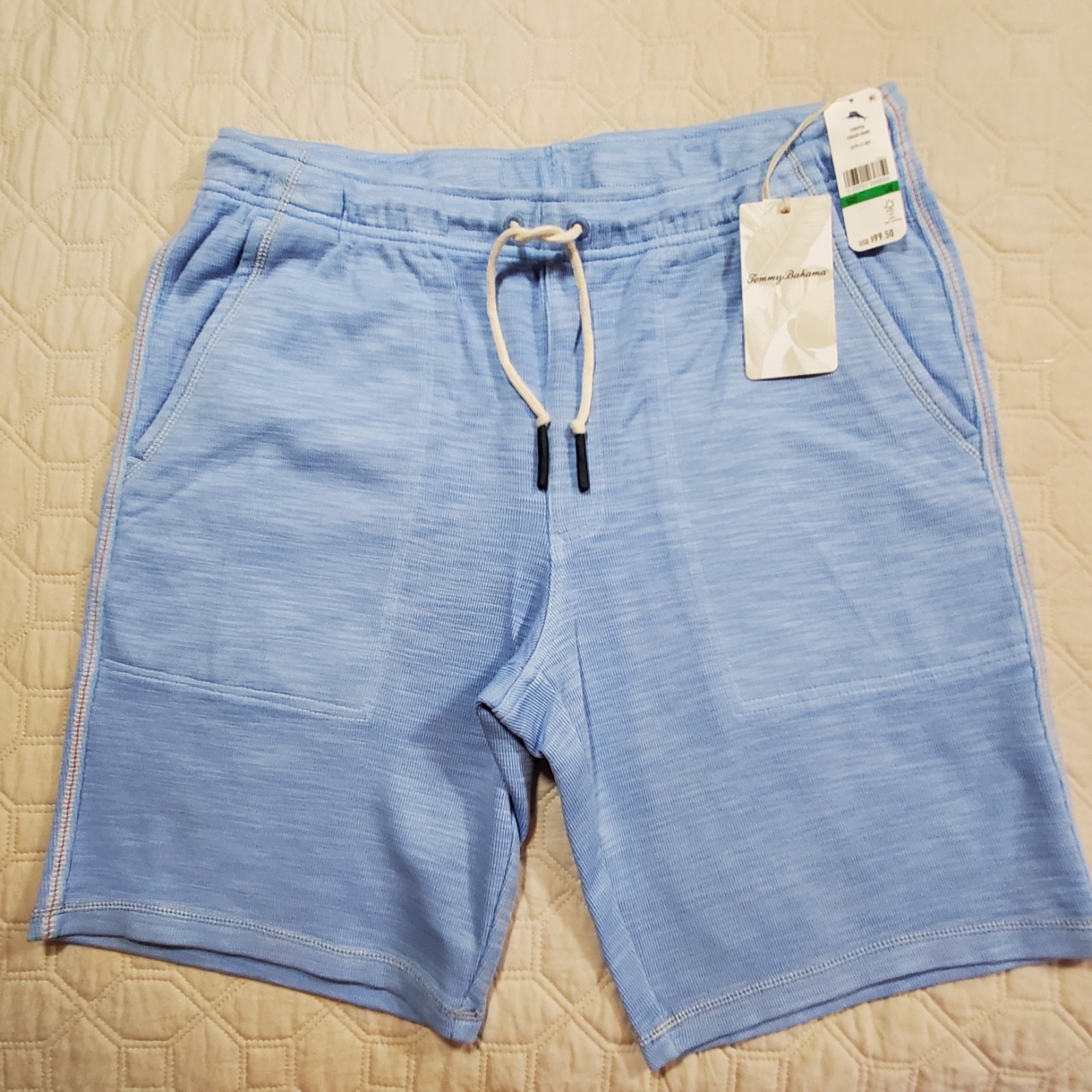 Tommy Bahama Mens Large NWT Tobago Shorts Athletic casual Light Sky MSRP $99