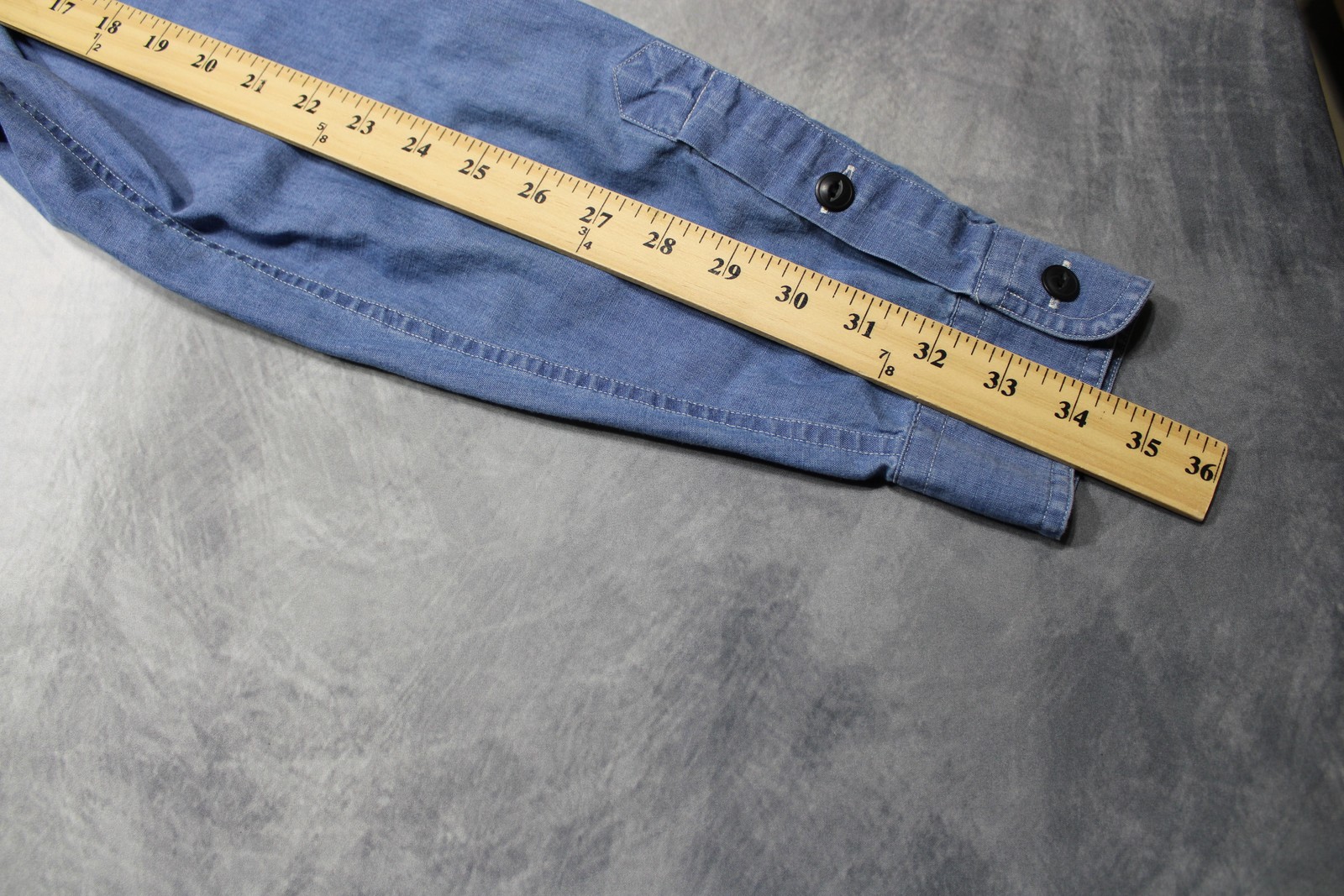 Vintage Polo Ralph Lauren Chin Strap Donington Button Up Sz L 90s Blue Chambray