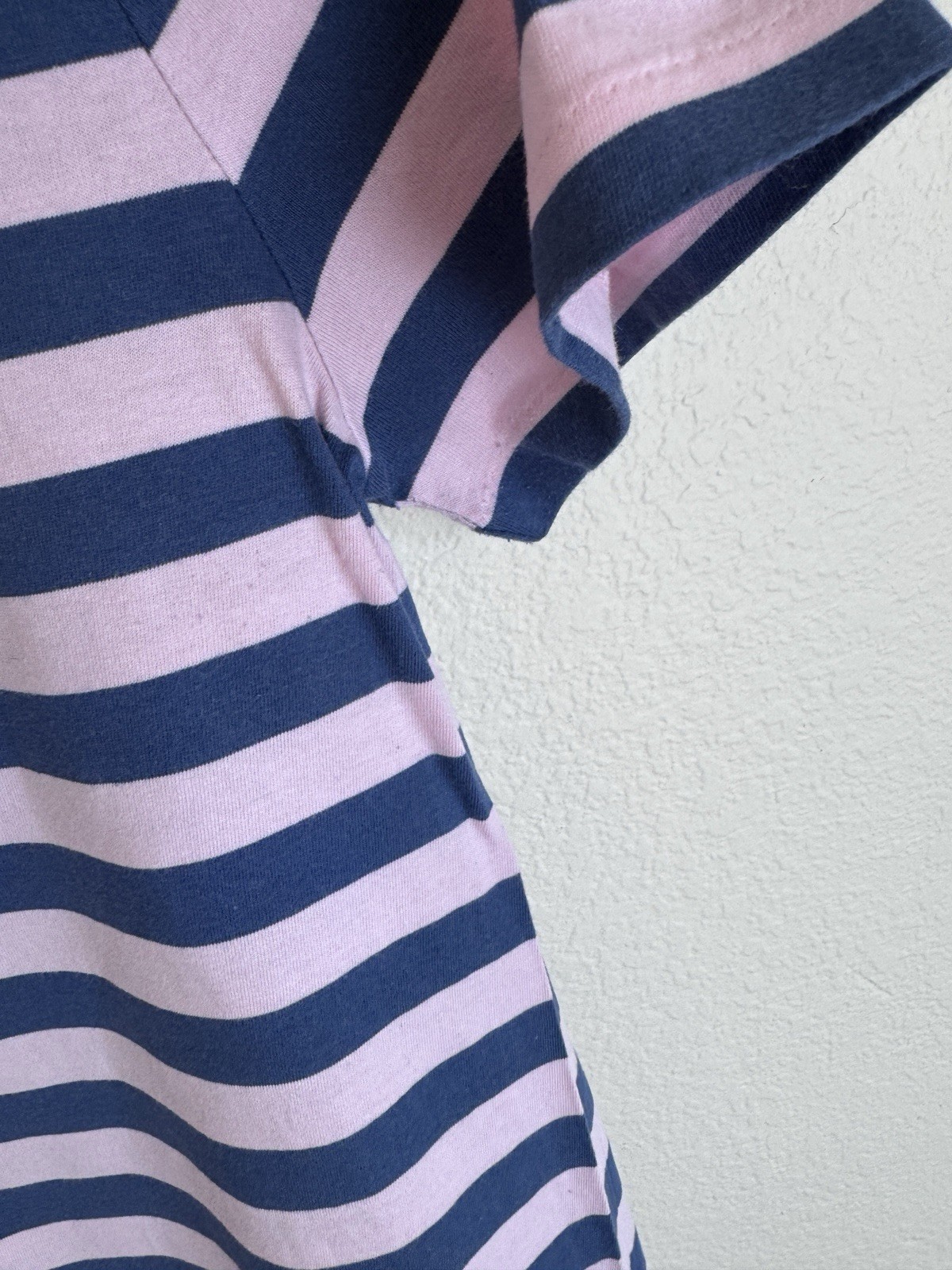 Polo Ralph Lauren Shirt Mens Sm/Blue/Pink Striped Crew Neck Classic Fit Preppy