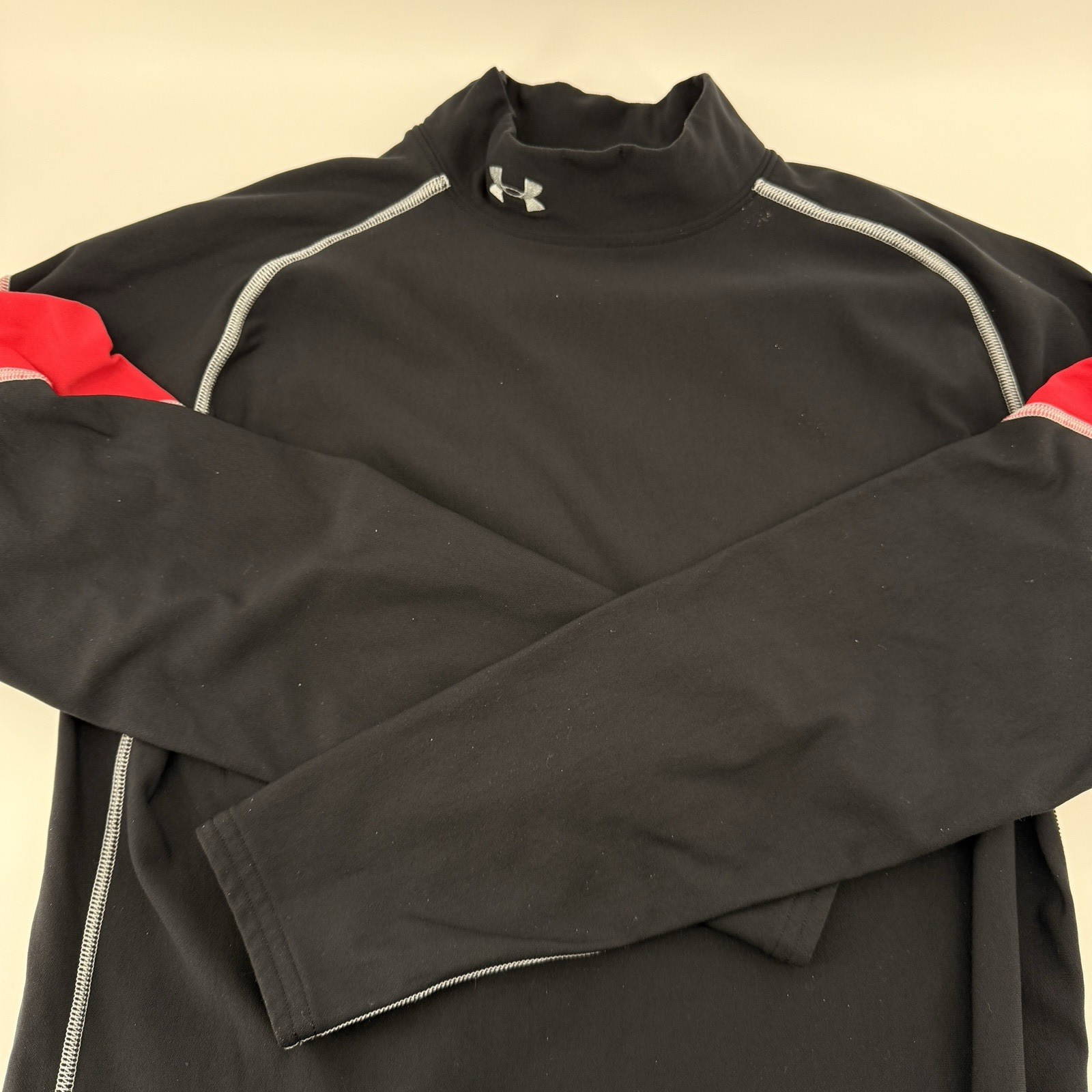 Under Armour Compression Fit Shirt Men’s XL Long Sleeve Black Logo