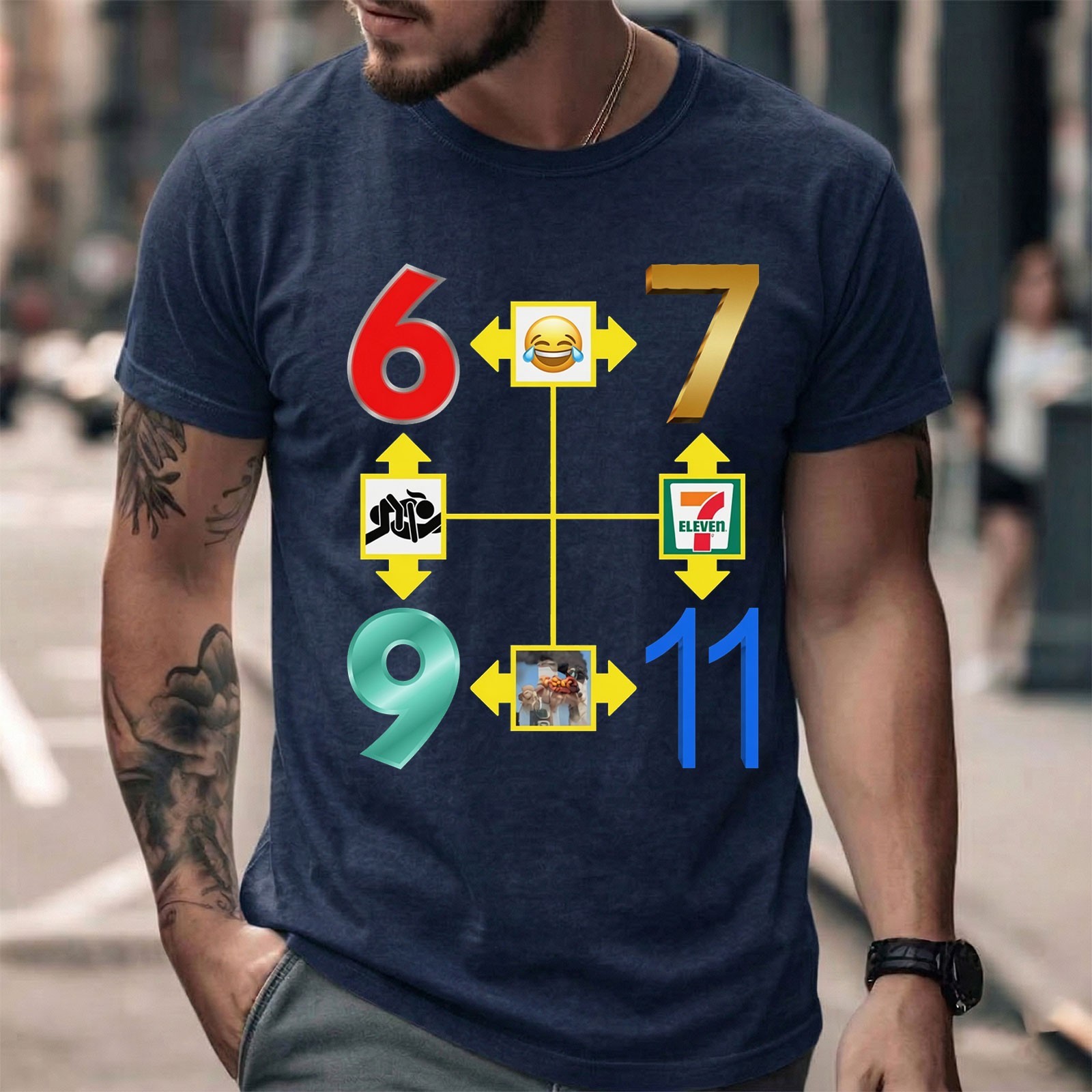 6-7 Shirt, 69 Shirt, 9/11 Shirt, Funny Shirt, 100% Cotton Short Sleeve T-Shirt