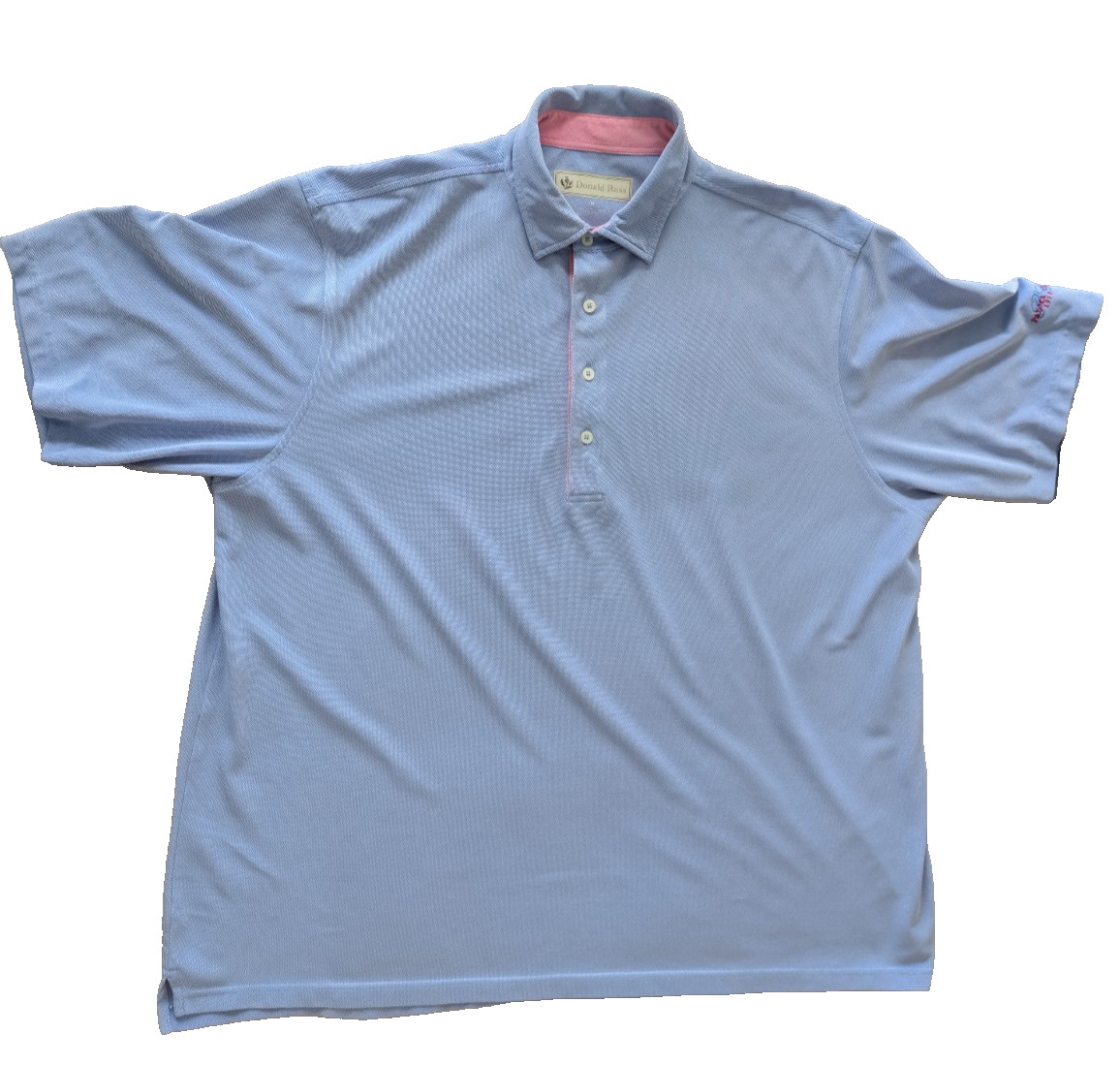 Donald Ross Men’s XL Golf Polo Blue Pink Palma Ceia Golf Club Embroidered