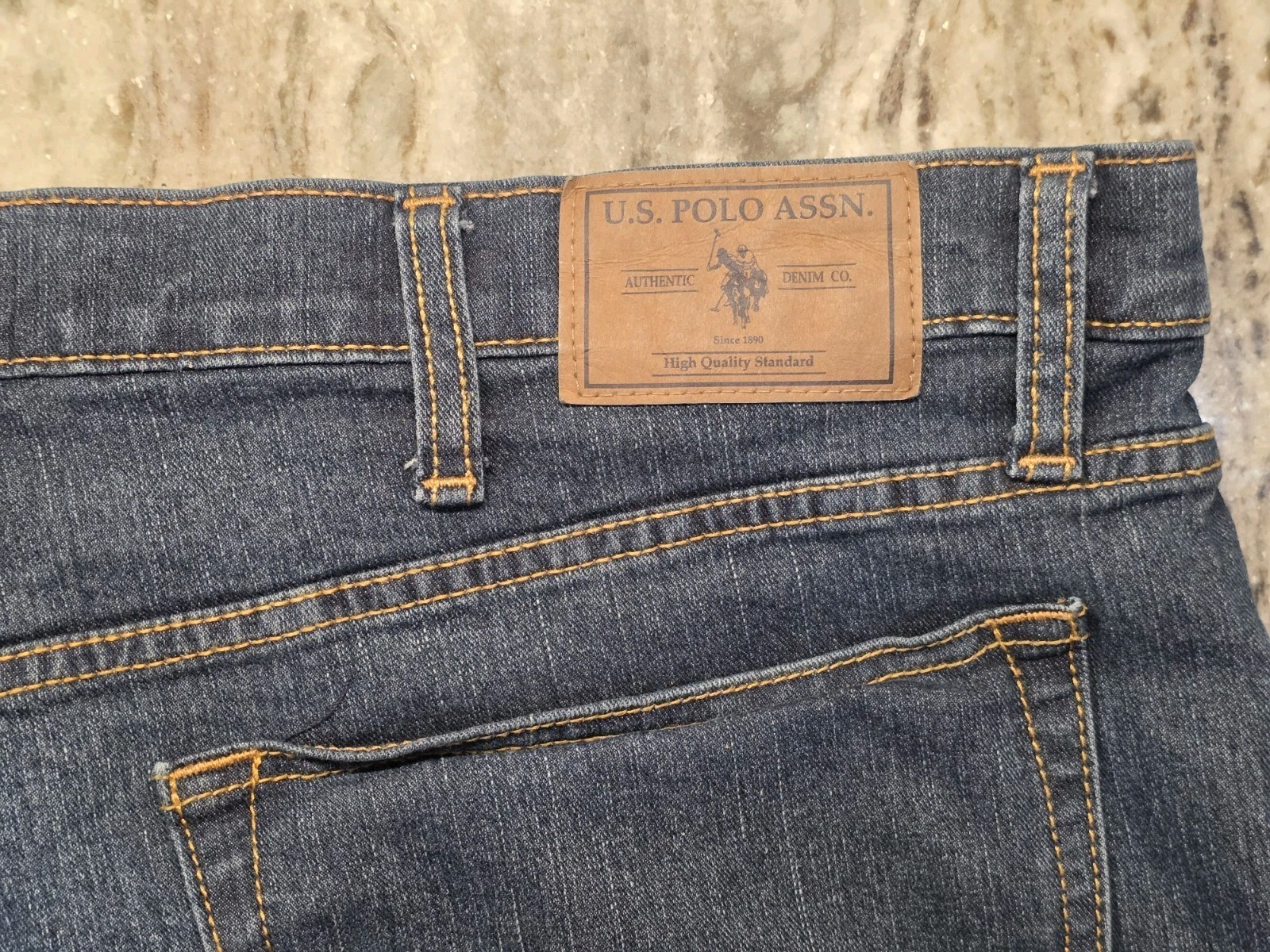 U.S. Polo Assn Men’s Dark Wash 42×30 Activate/Stretch Denim Straight Leg Jeans