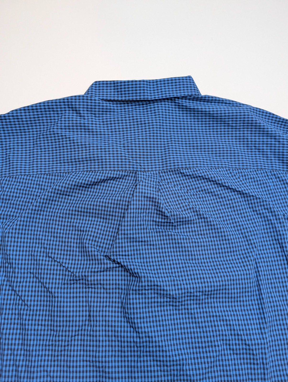 Harbor Bay DXL Casual Button Down Shirt XLT 1XLT Blue Black Plaid Striped NEW