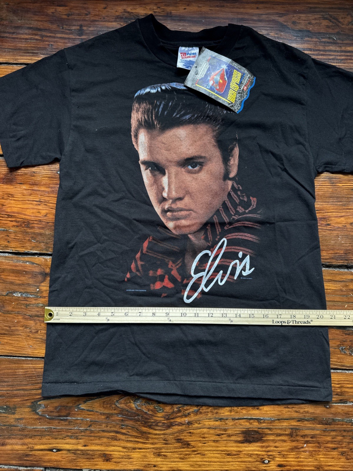 Elvis Presley T-Shirt Single Stitch Large L Hanes Winterland Rock Music VTG 90s