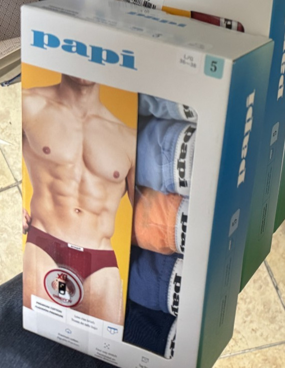 Papi 5-Men’s Premium Cotton Low Rise Briefs Medium 32-24 FAST SHIP