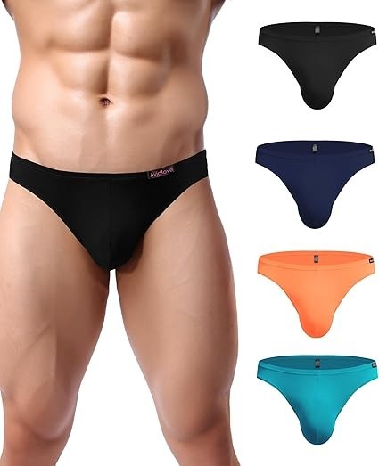 Luxurious Men’s Bikini Briefs 4-Pack – Breathable and Supportive Low Rise Design