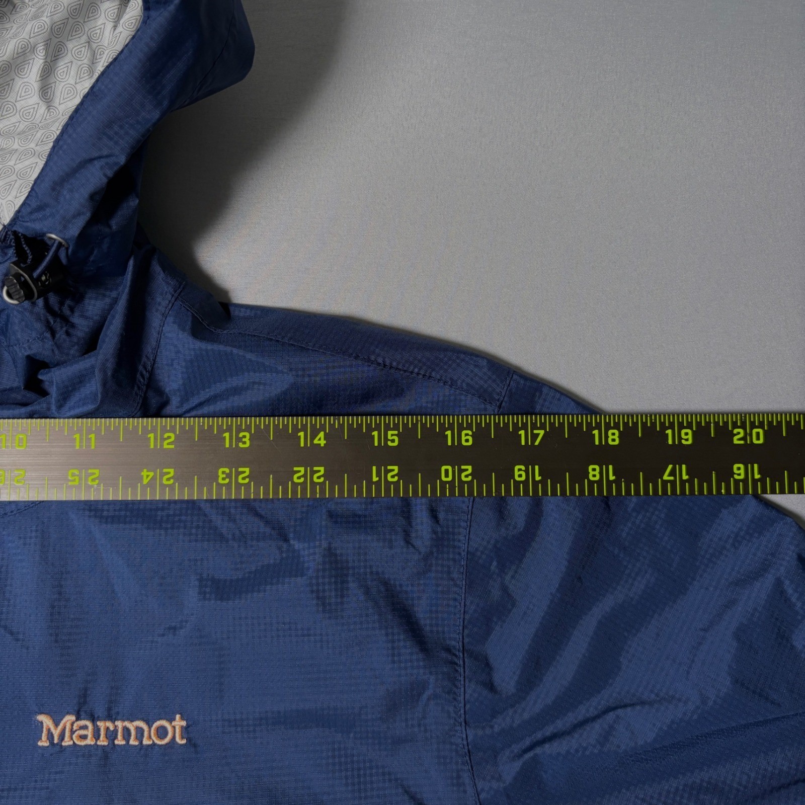 Marmot PreCip Eco Anorak Navy Peach Colorblock Rain Jacket Mens Medium CC-878