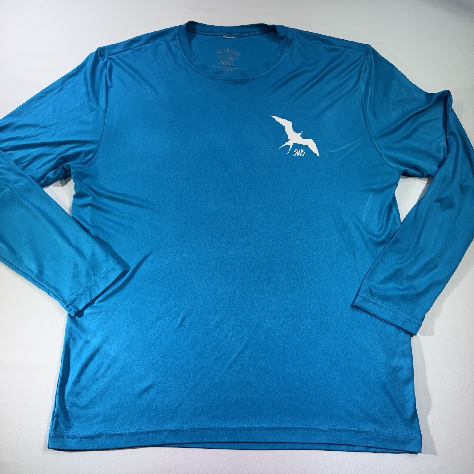 SALT WATER SOUL Men’s Performance LS T-Shirt, Fishing, Surf, Texas, XL *READ*