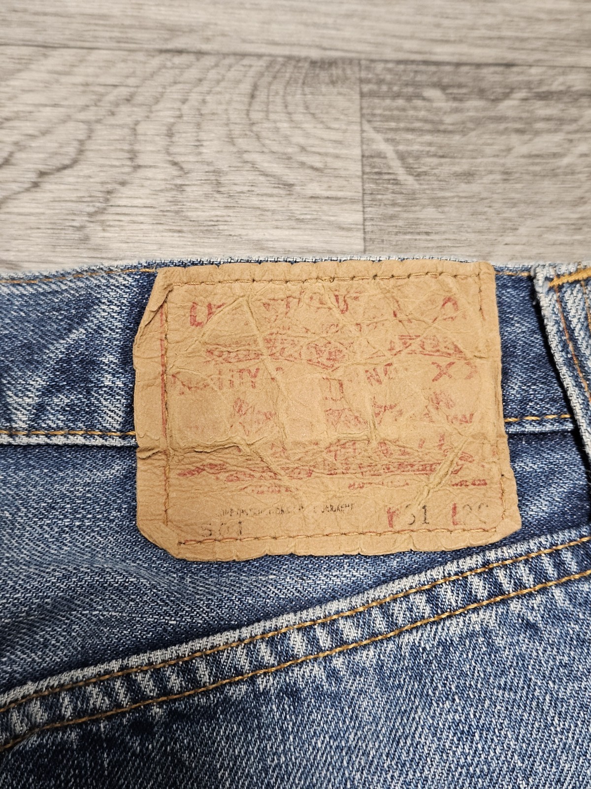 Vintage 70s Levis 501 Button Fly Selvedge Redline Blue Jeans 29X33 Made In USA