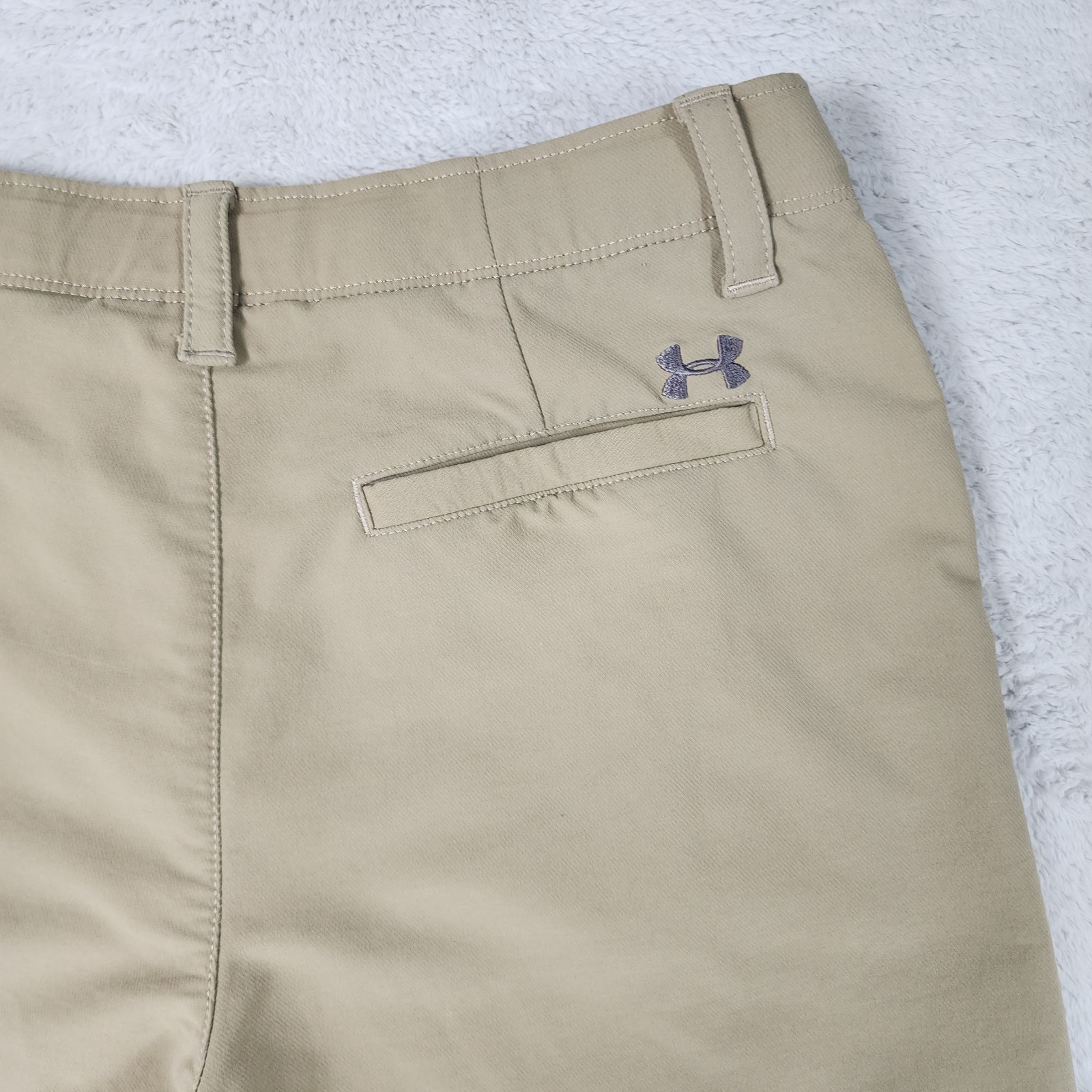 Under Armour Loose Fit Pants Mens L/YLG Tan Cargo Performance Straight