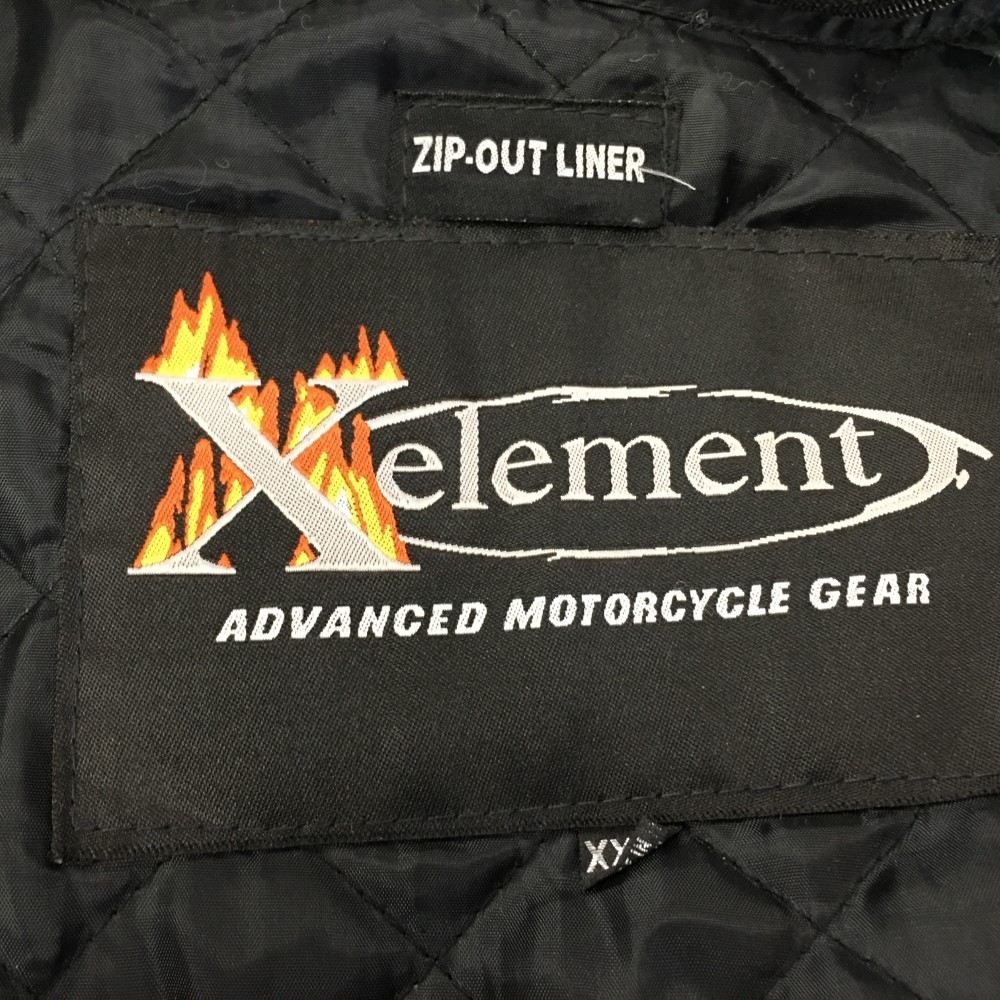 Xelement Mens Motorcycle Padded Jacket Size 2XL Black Zip Out Liner Biker Riding