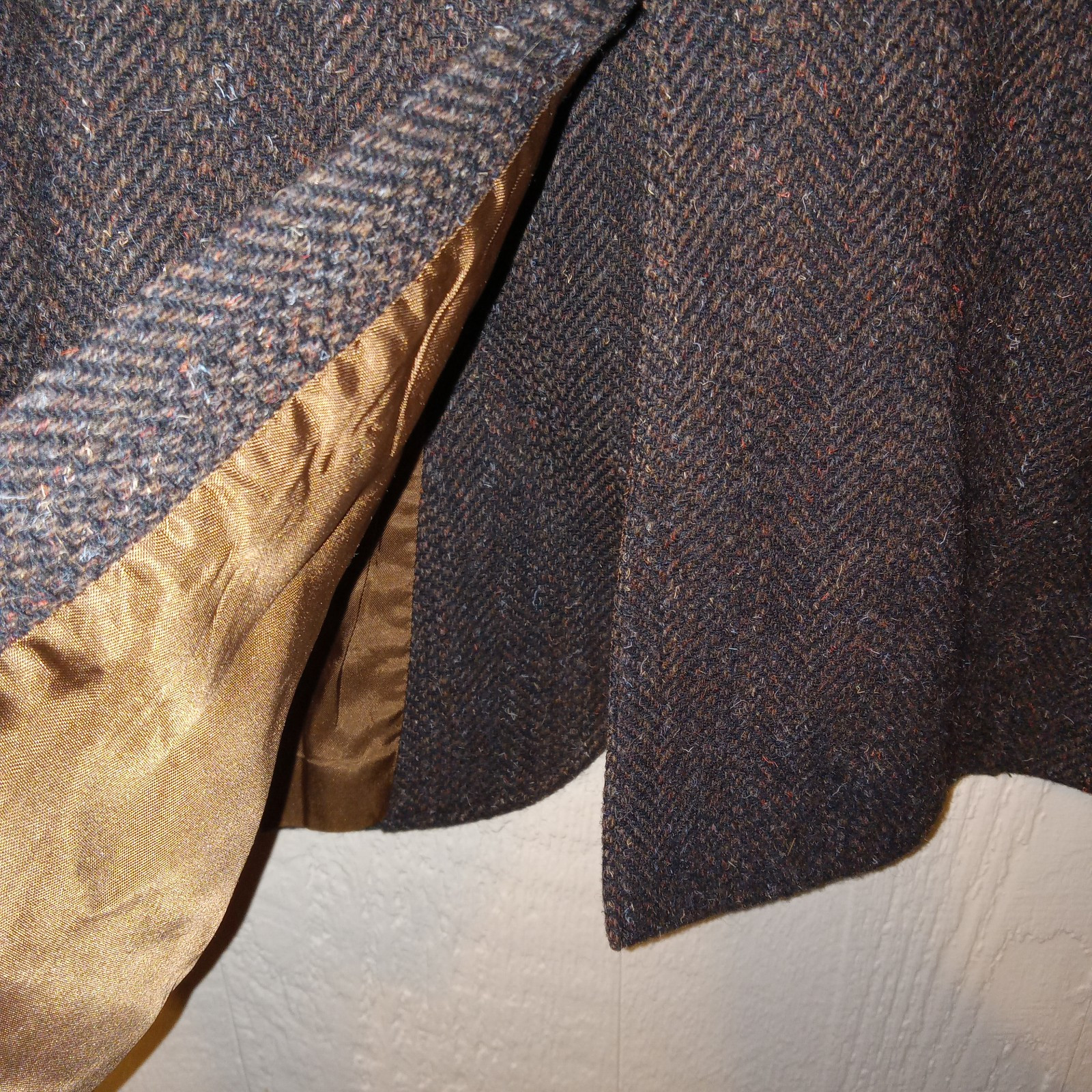 Vtg PENDLETON 100% Virgin Wool Lined Tweed Men’s Overcoat 44 Long Heavyweight