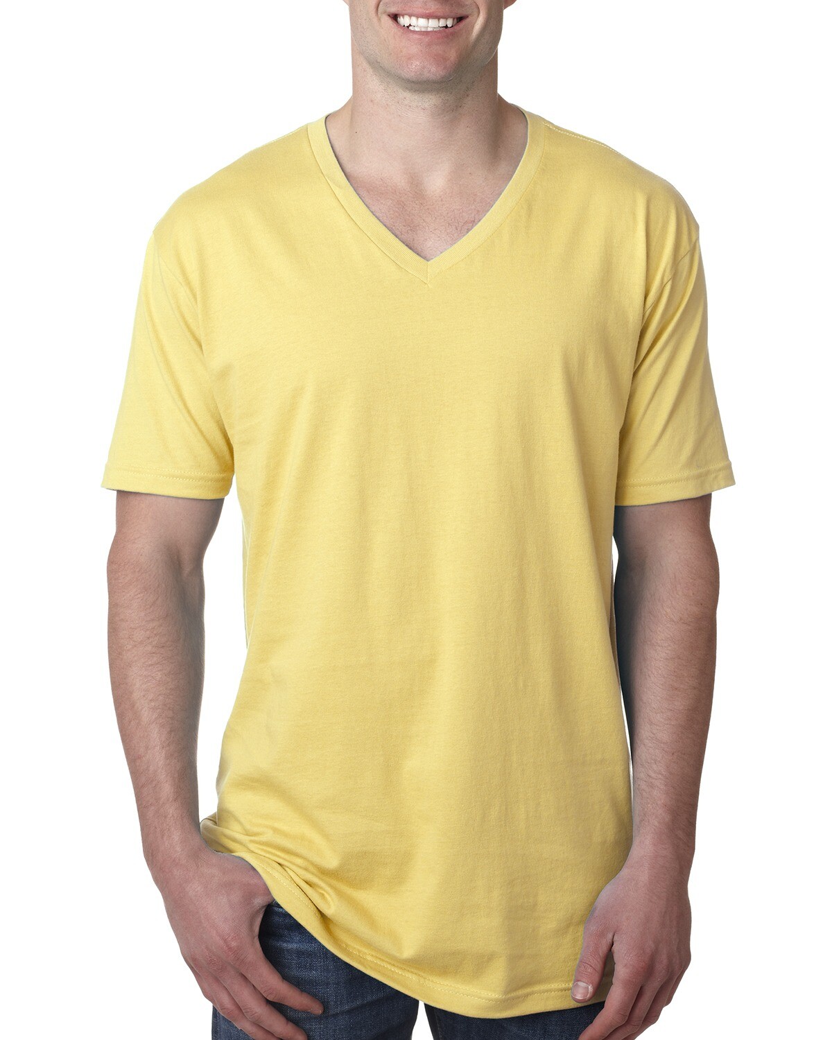 Next Level Men’s 4.3 oz. 100% Cotton V-Neck Short Sleeves T-Shirt N3200 XS-2XL