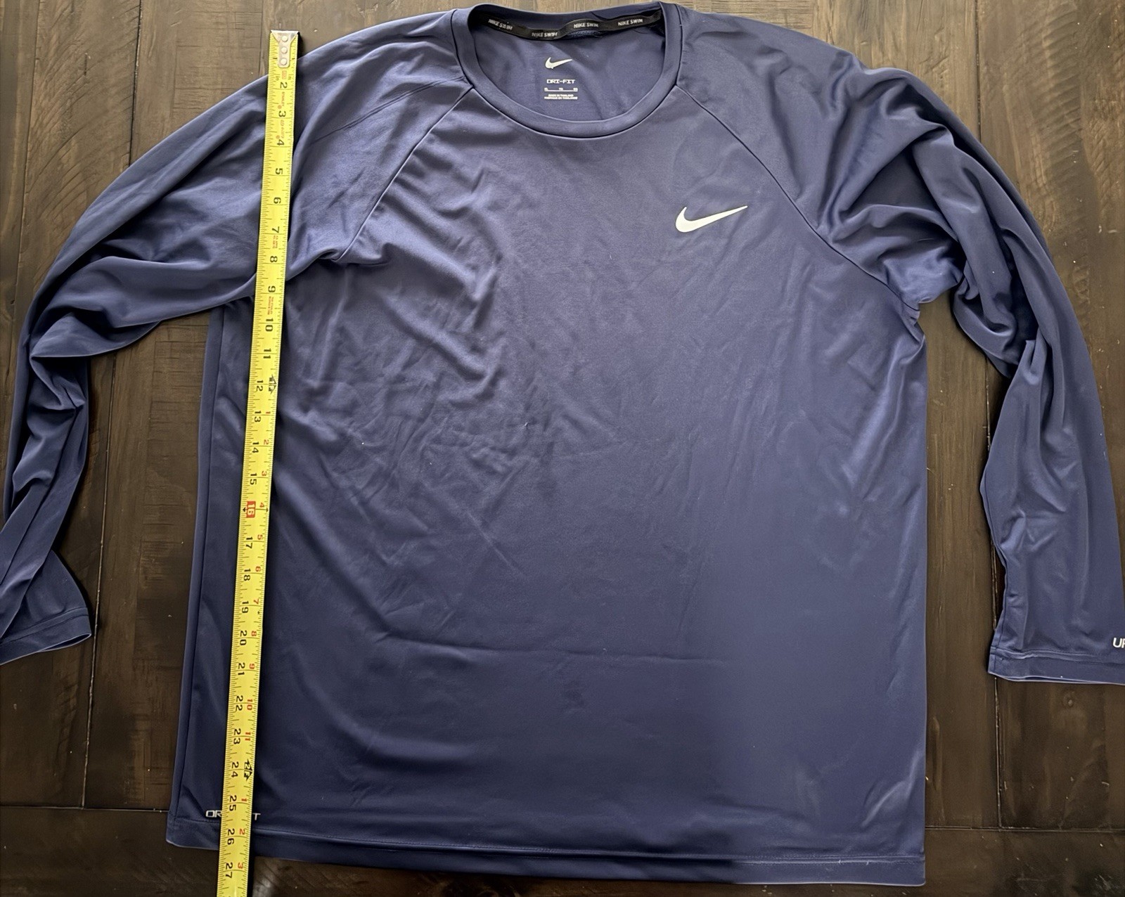 Nike Dri-FIT Men’s XL Blue Moisture Wicking UPF 40+ Long Sleeve Crew Tee