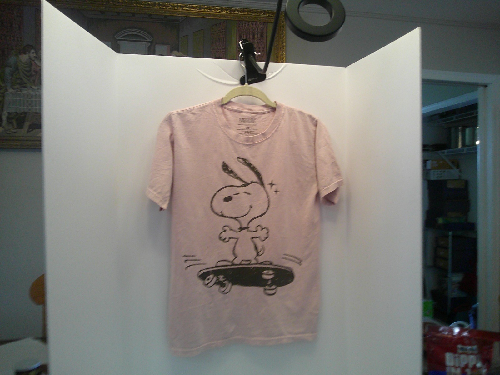 Peanuts T Shirt Skate Boarding Pink X Small (14)