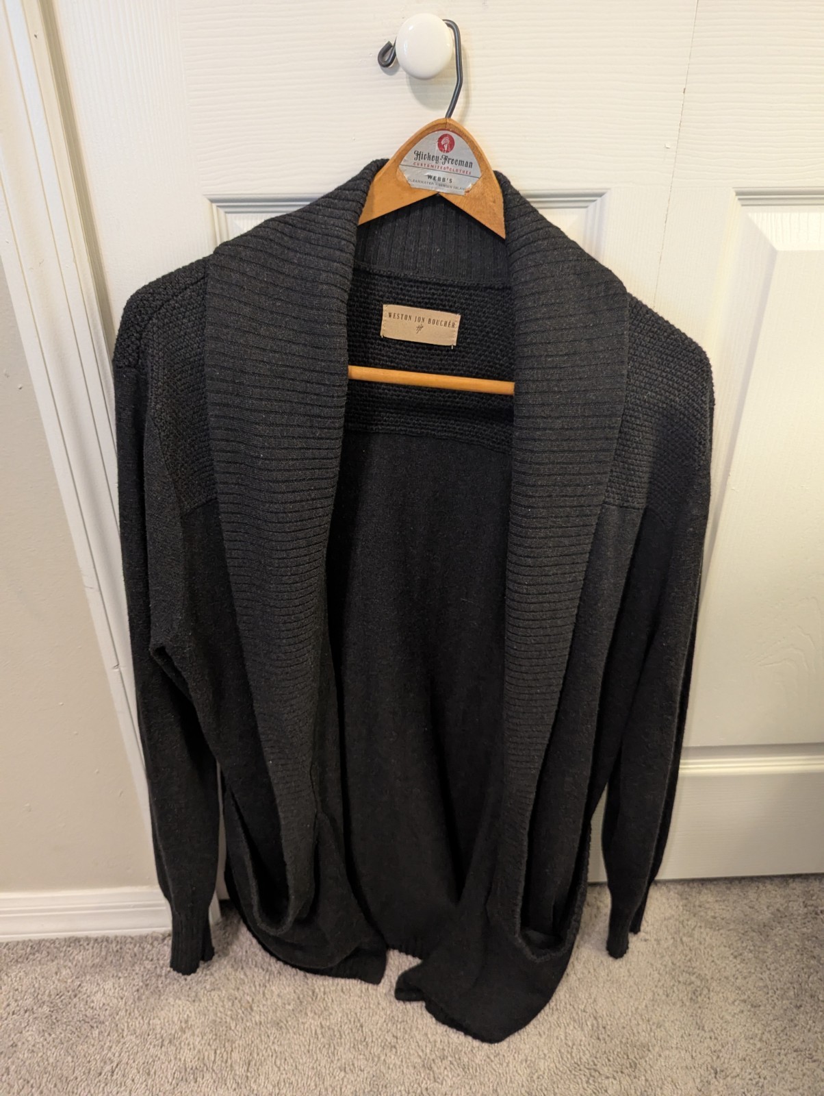 Weston Jon Boucher Hemingway Cardigan Large Mens Gray Sweater