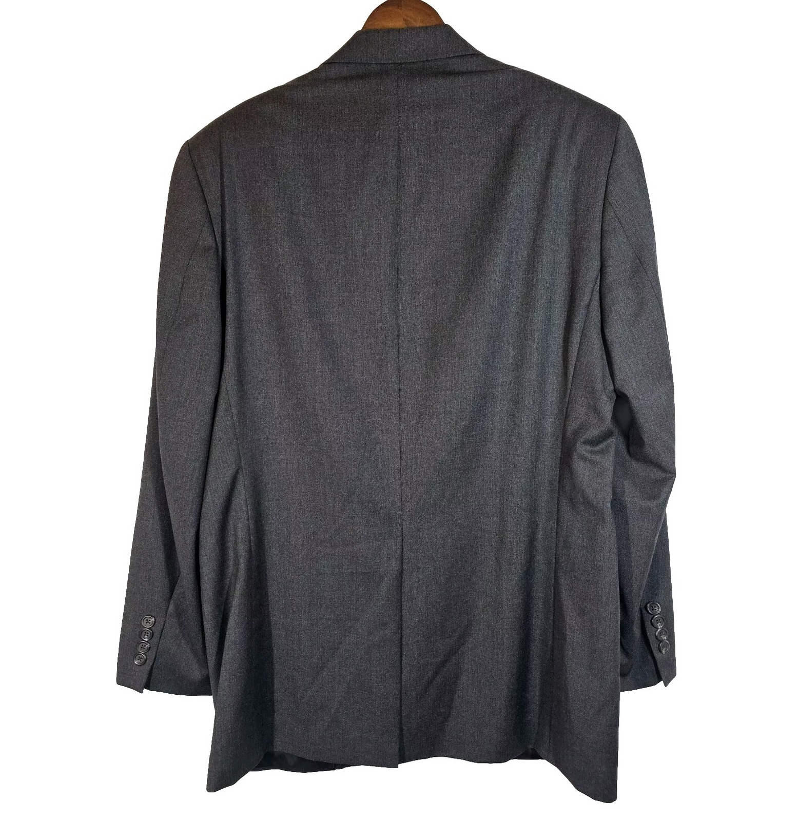 Lauren Ralph Lauren VTG Blazer Coat Jacket Made in Canada Gray 100% Wool 40R