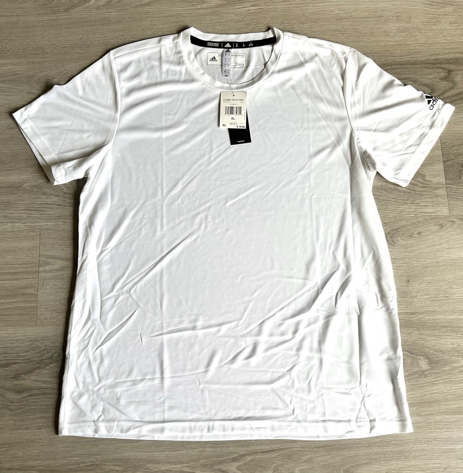 Size XL – adidas Clima Tech Men’s Short Sleeve Shirt CZ0131 White NWT No Bag