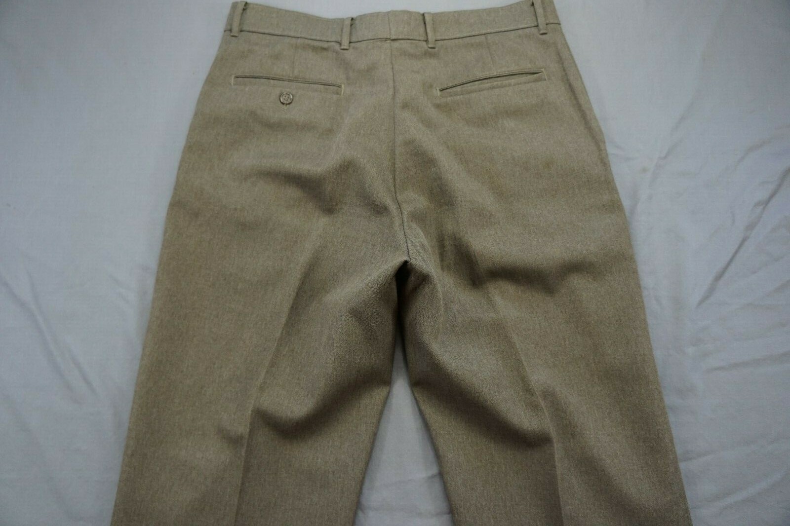Levi’s Flat Front Dacron Polyester Action Slacks. Heather Brown, Men’s 34X31 EUC