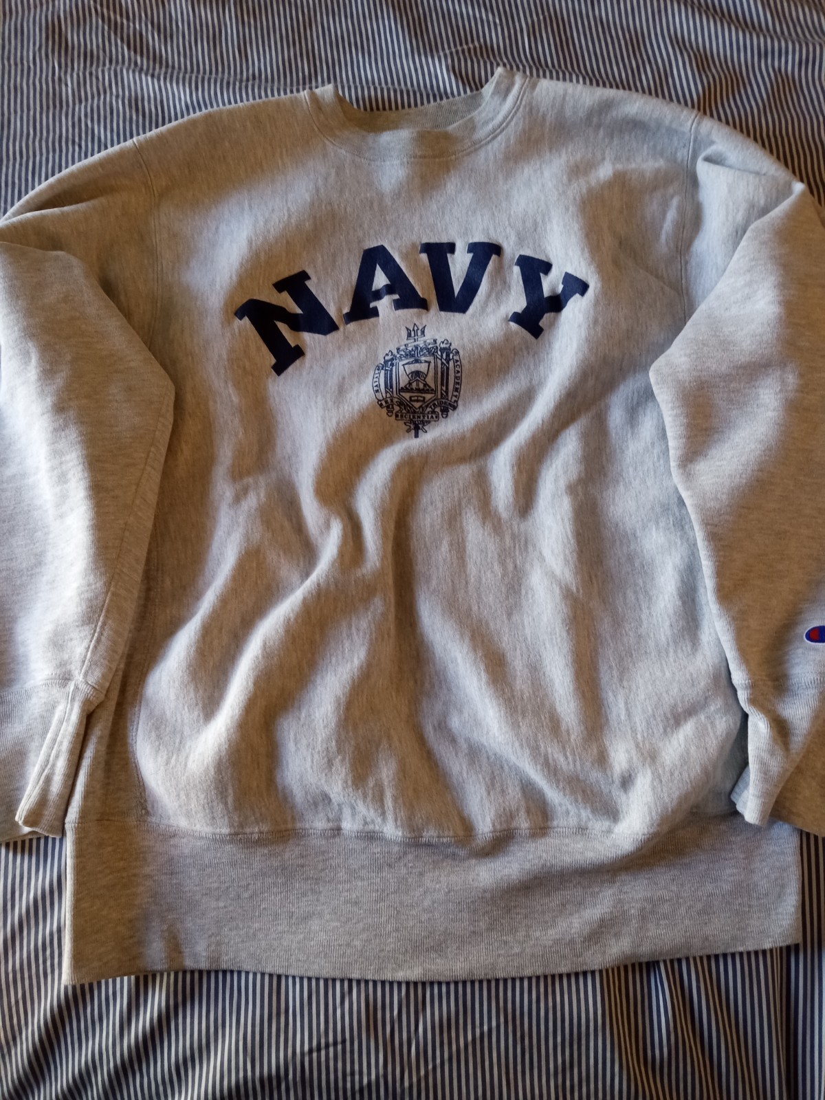 Vintage US Navy Champion Reverse Weave Sweatshirt Men’s Naval Academy 80s L  XL