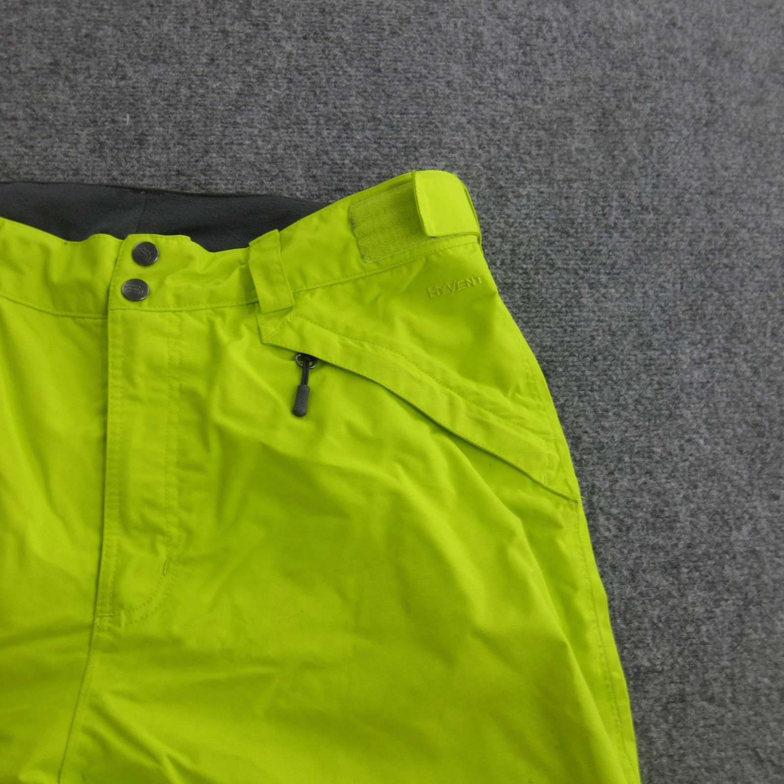 The North Face HyVent Snow Pants Mens Medium 35×31 Neon Green Ski Snowboard
