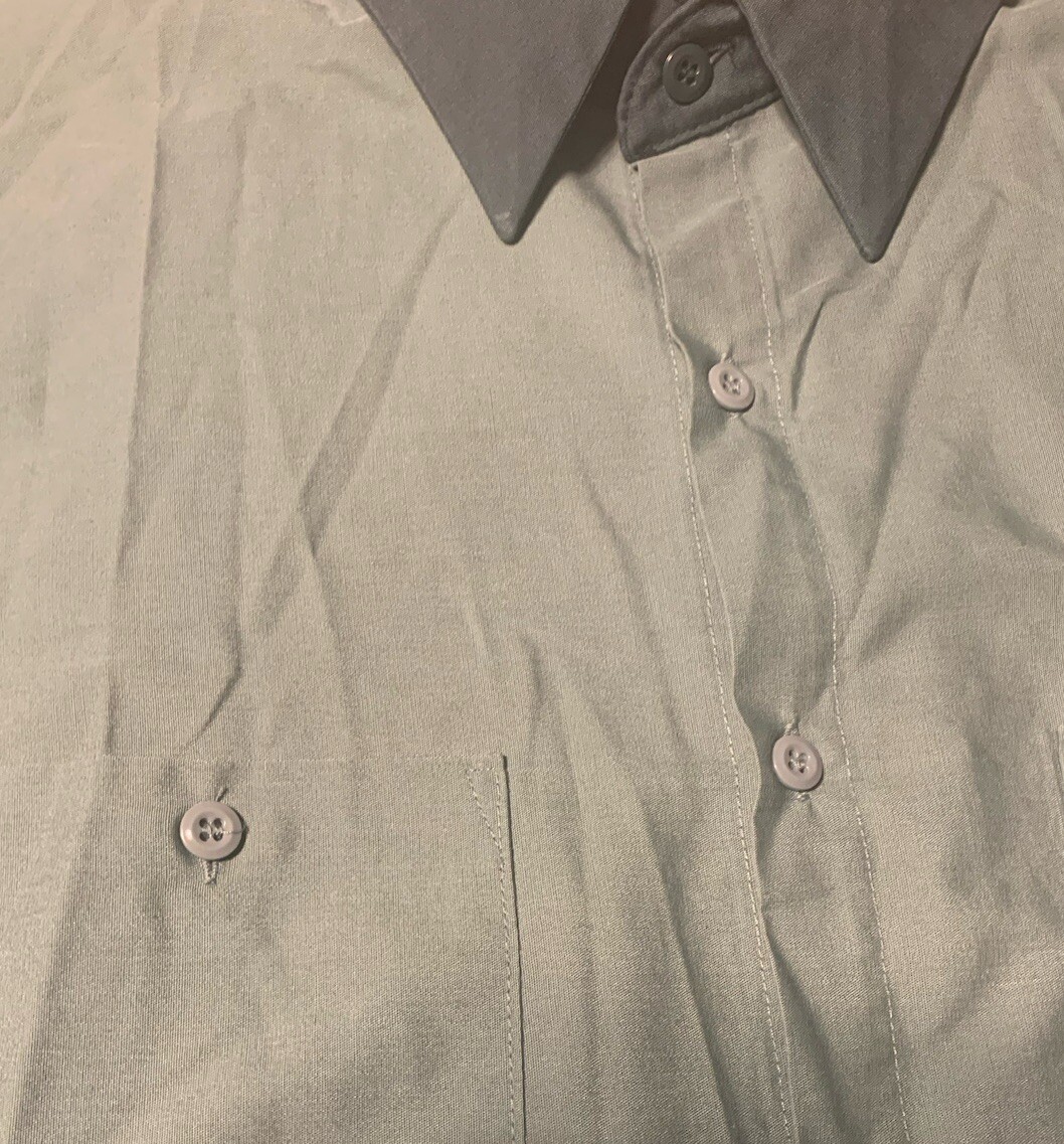 Rethreads Embroidered Men’s Dress Shirt XXL Long 65/35 Poly Cotton Made In U.S.A