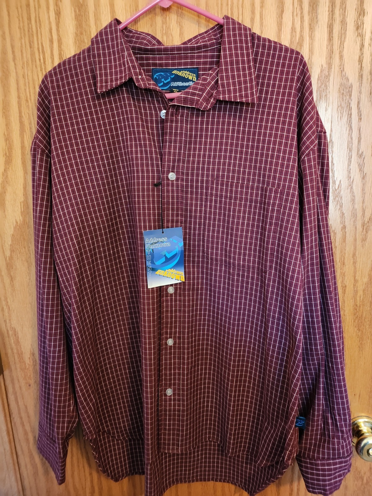 Address Unknown Mens New With Tags Long Sleeve Button Shirt Size LG