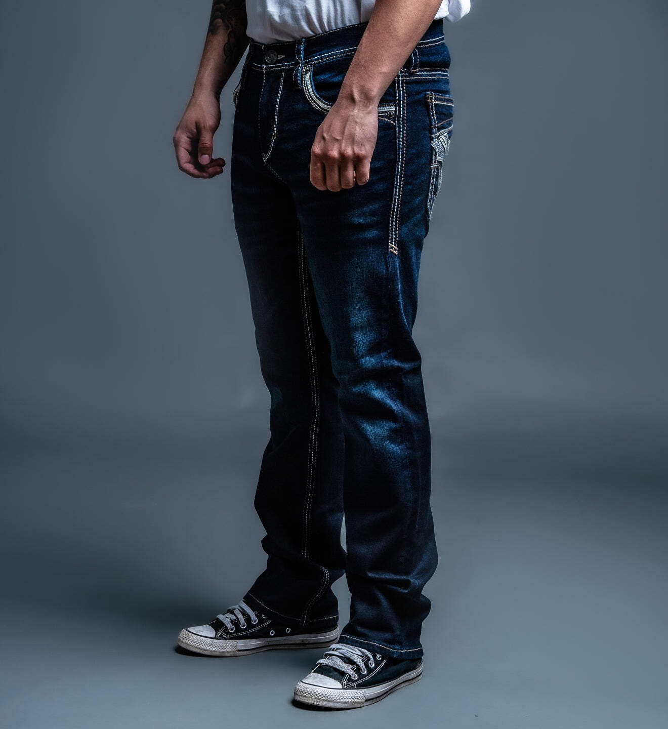 American Fighter Men’s Jeans Striker Gunn Inseam 32″