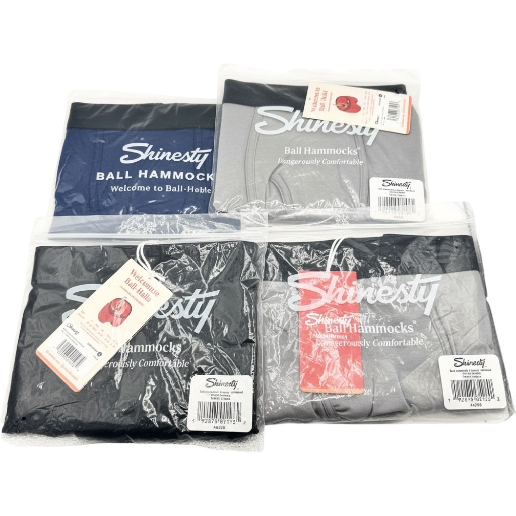 Shinesty Ball Hammock Boxers Men Size L Multicolor NEW 4 Pack Pouch Underwear