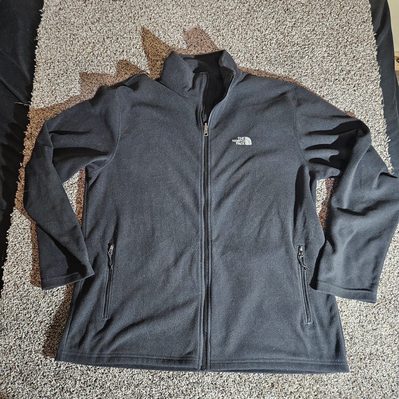 The North Face TKA 100 Glacier Full Zip Fleece Jacket Black Mens XL CLS3 F14