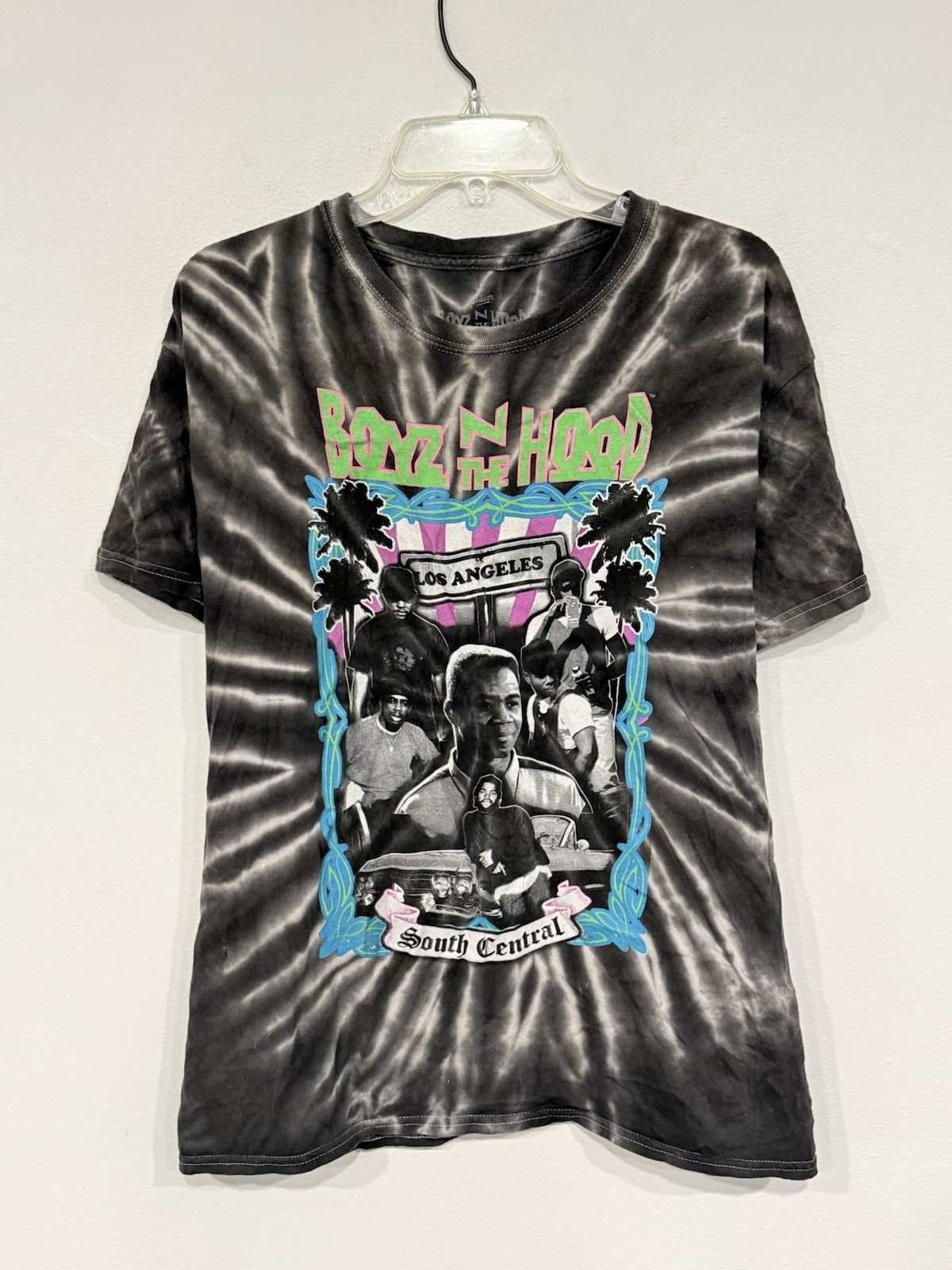 2021 Philcos Boyz N The Hood Men’s Tee Size Large Gray Tie-Dye Retro Shirt