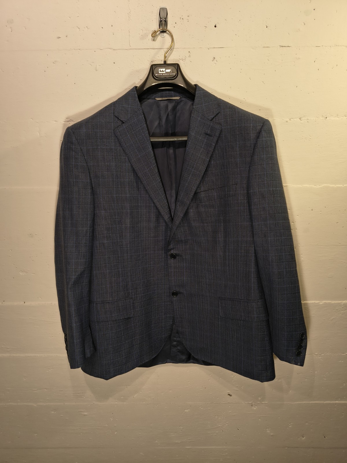 Canali 1934 Blue Plaid Wool Sport Coat Men’s 56R 46R Made in Italy