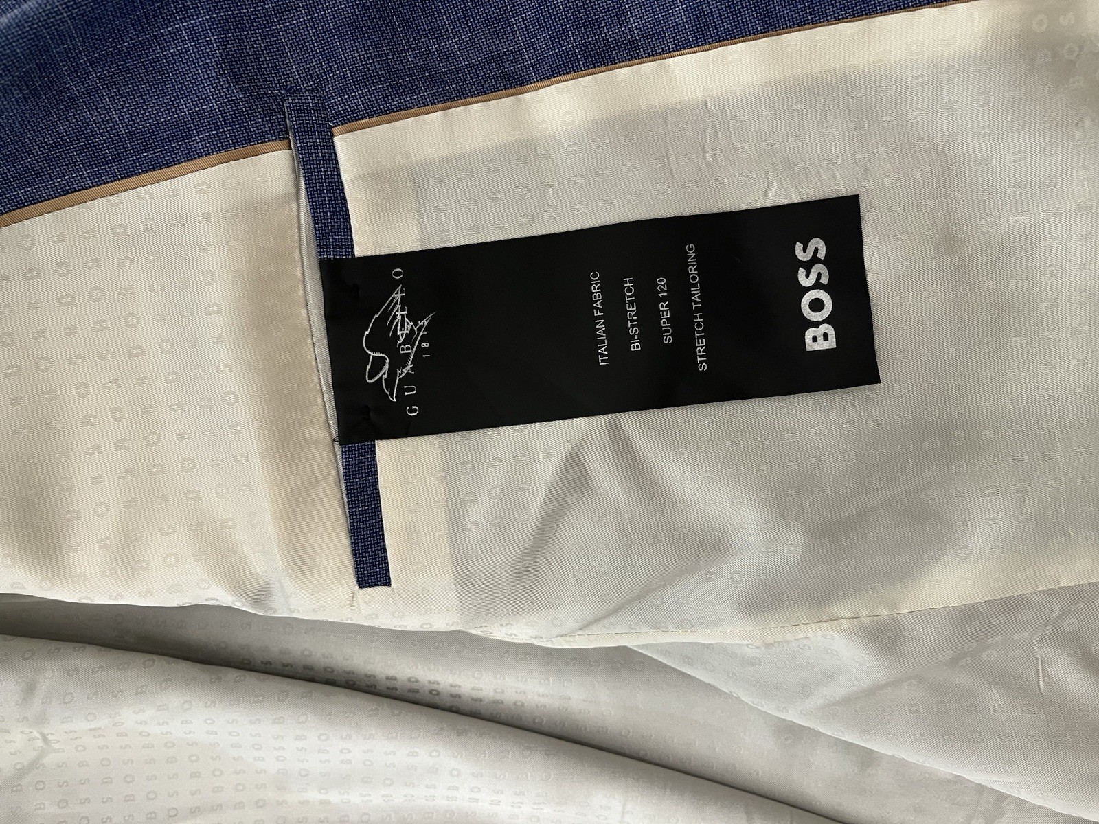 Hugo Boss Super 120 Italian Fabric Blazer Sport Jacket Navy Blue Mens Size 40R