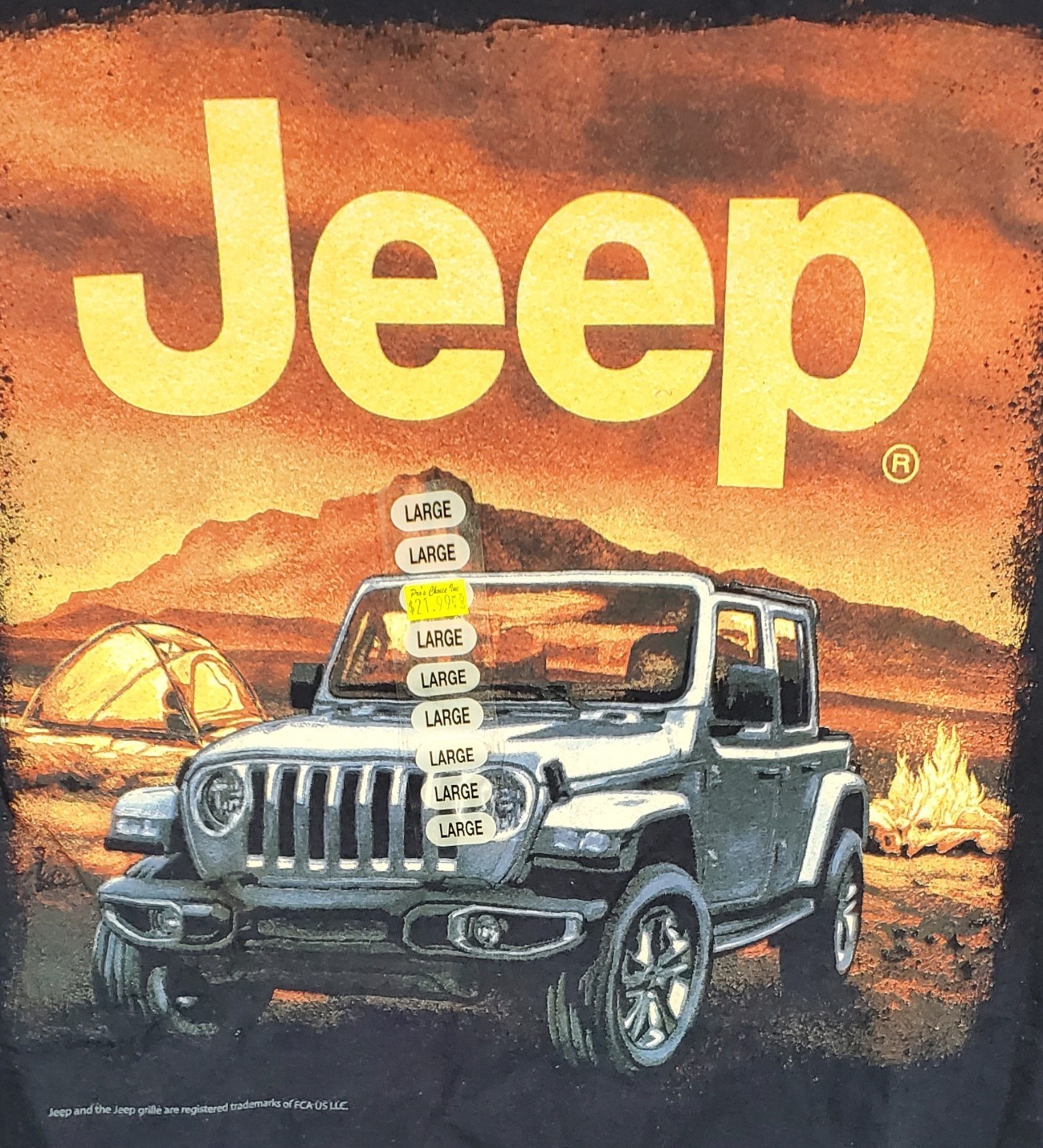 NWT Jeep Gladiator T-shirt Retro Vibe Size L Jedco Licensed Apparel
