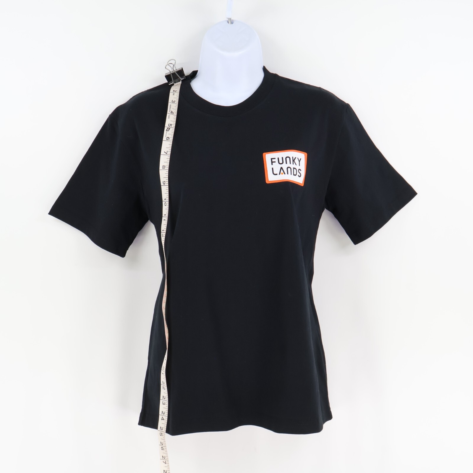 Funky Lands T-Shirt Mens S Black 100% Cotton Graphic Print Ultimate Simplicity