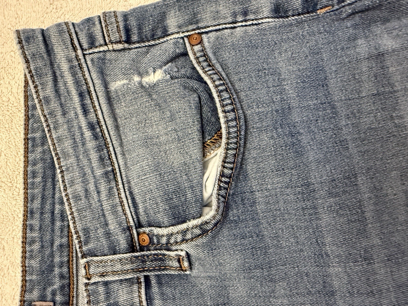 JOE’S Men’s Slim Fit Blue Medium Wash Stretch Distressed Denim Jeans Sz 33