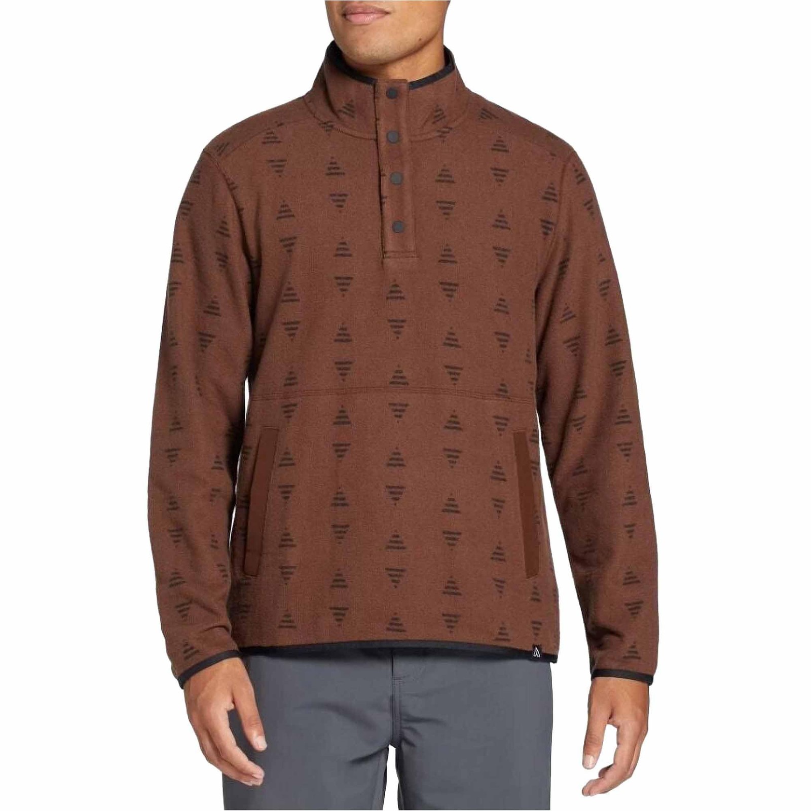 Alpine Design Outlook Point 1/4 Snap Fleece Pullover Rich Walnut XL