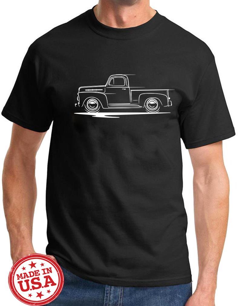 1948-52 Ford F-1 F1 Pickup Truck Redline Design Tshirt NEW FREE SHIP