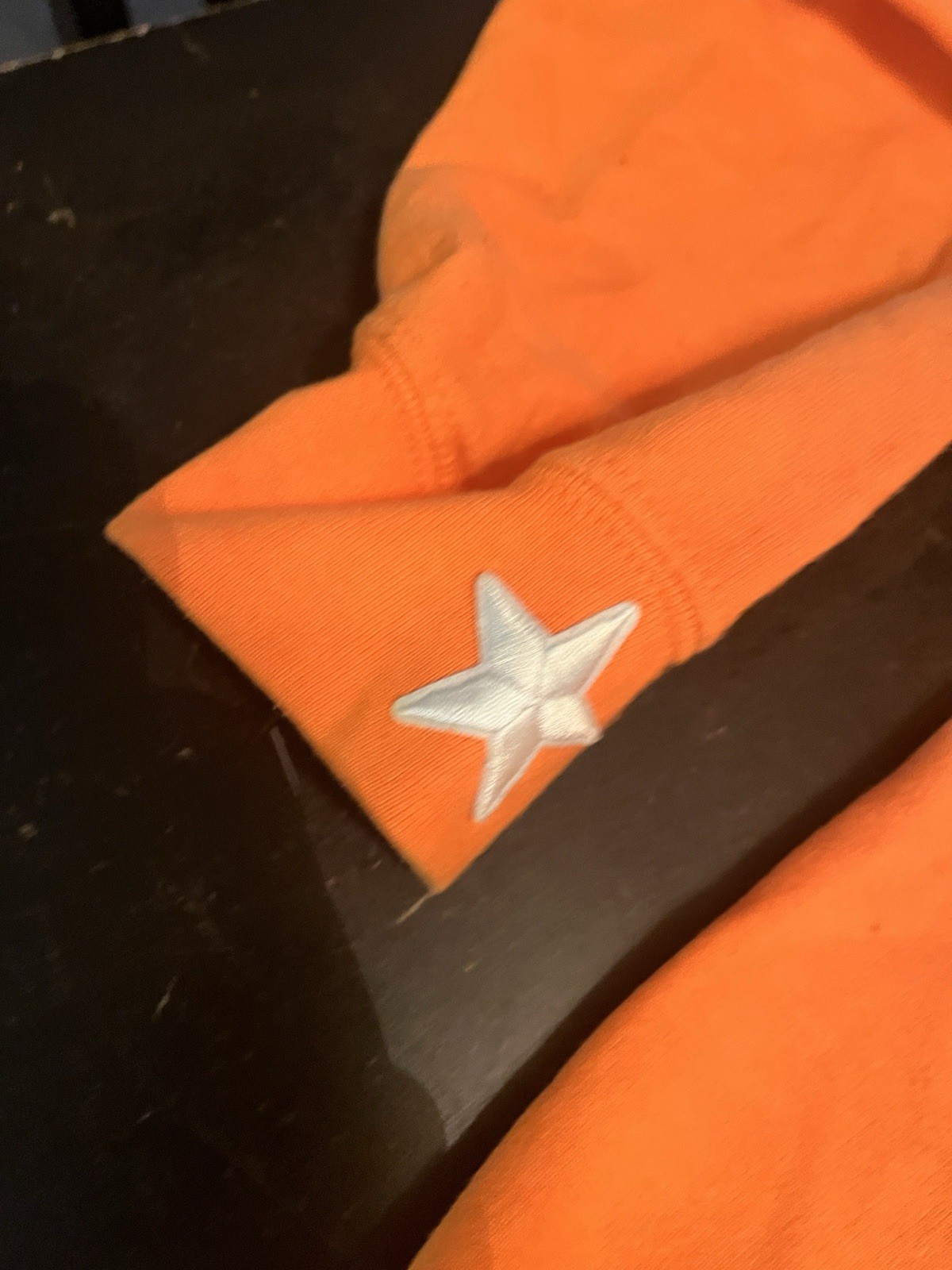 YL Orange Rhinestone Hoodie