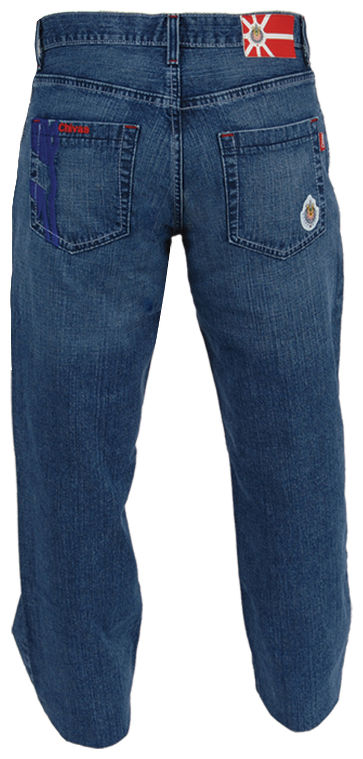 Chivas del Guadalajara Men’s Denim Pants Official Licensed(Pantalon de Mezclilla