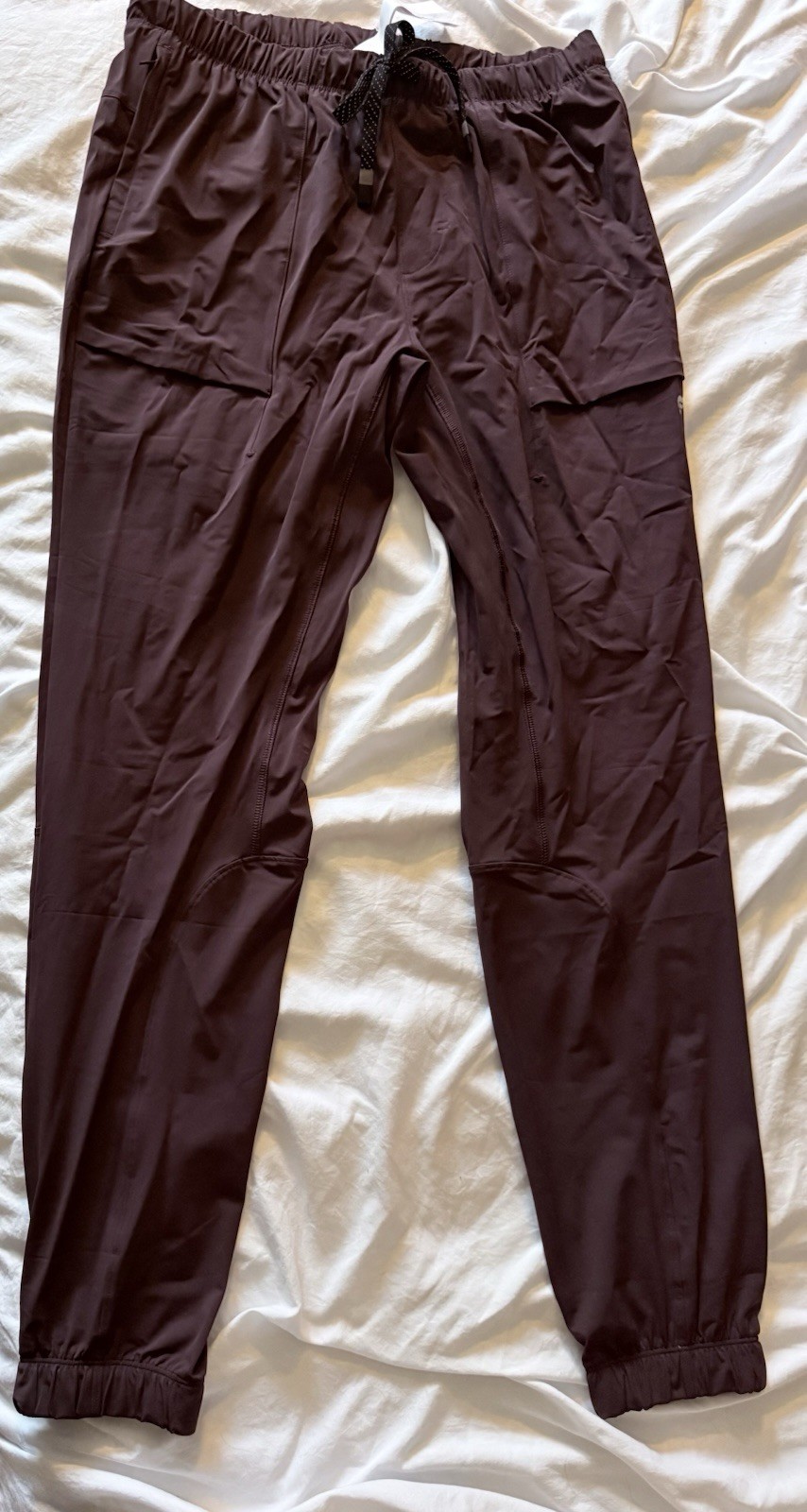 Fabletics The One Jogger Men’s [Large] Burgundy Athletic Pants Zip Pockets