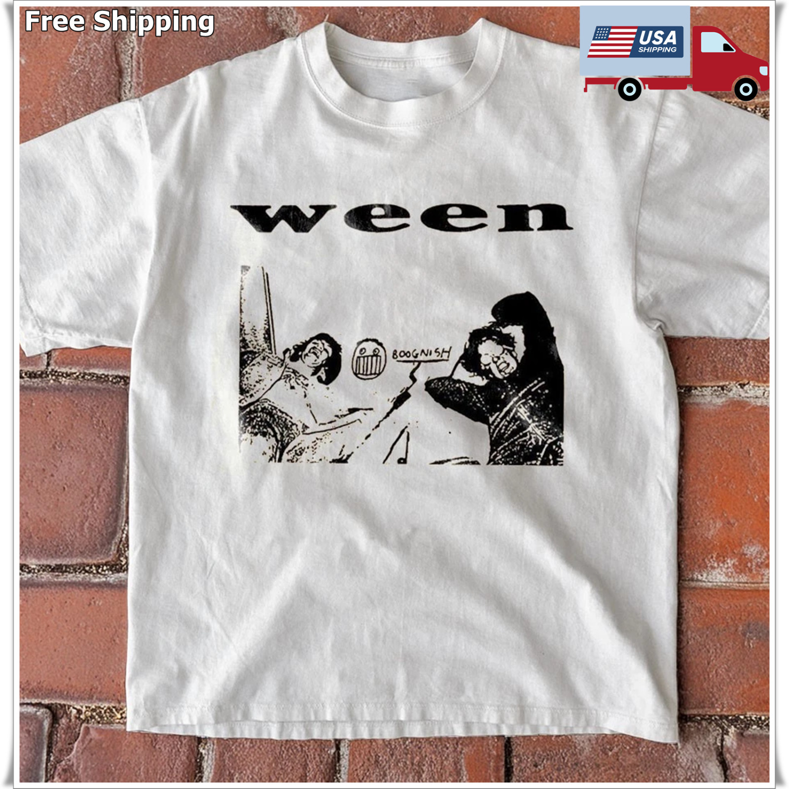 WEEN Rock Band Unisex White Cotton T-shirt S-5XL