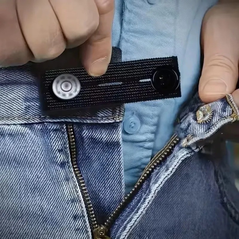 5PCS Waist Extender Button Elastic for Jeans Pants Button Extender Women Men