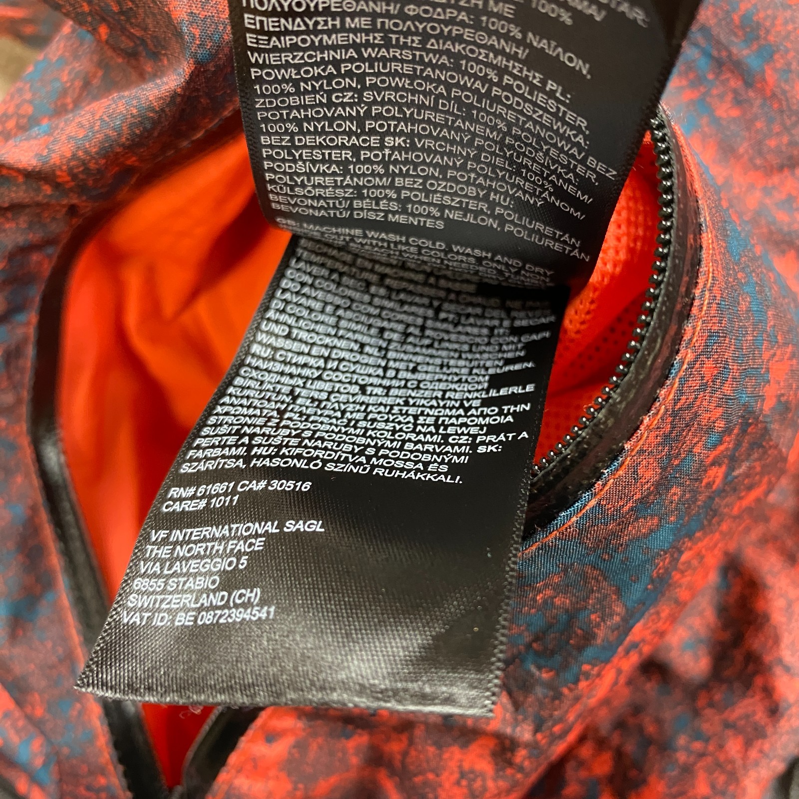 North Face Alta Vista Rain Coat Jacket Large Orange Hyvent Zip Hood Waterproof