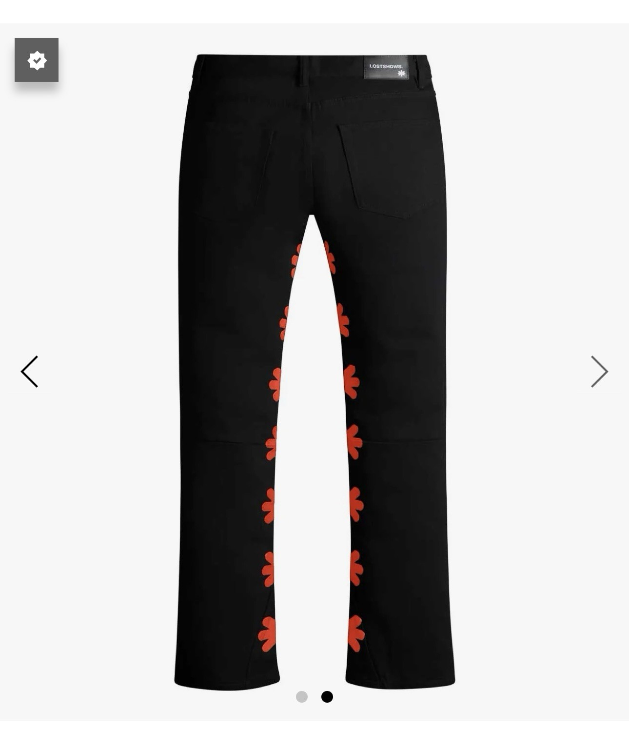 Lost Shdws Denim Pant Black/Red Sizes 30-32-34-36