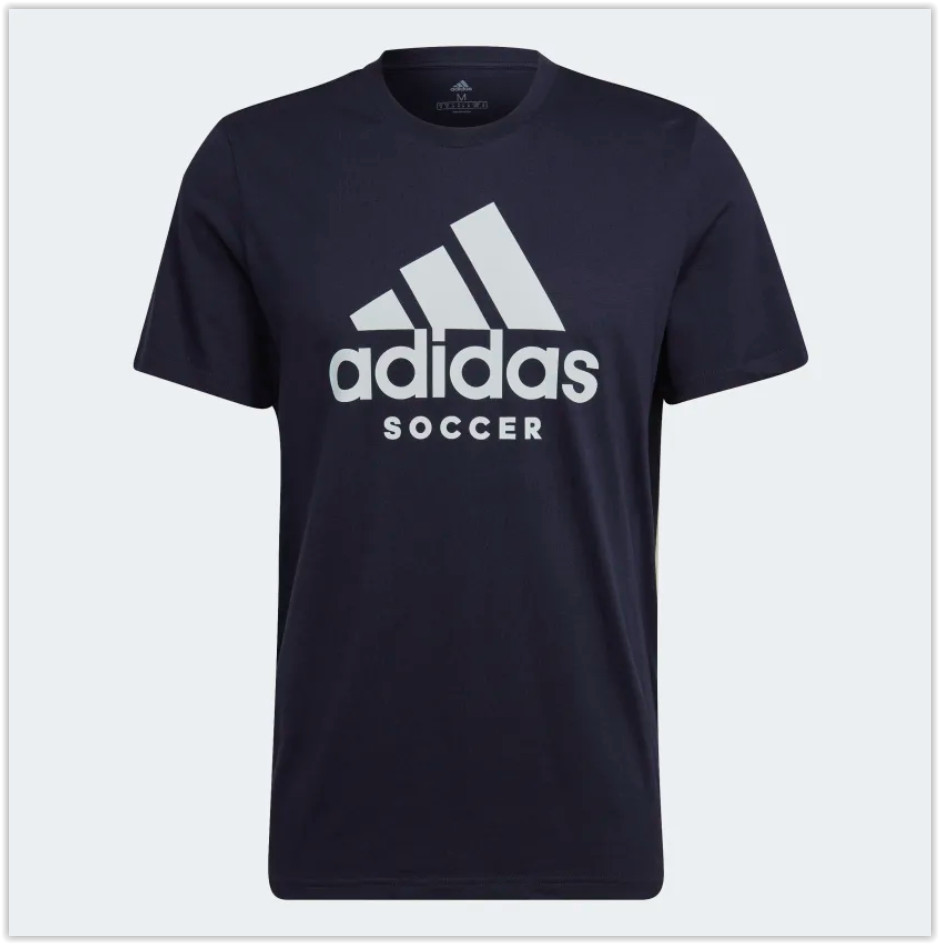 NWT SEALED Adidas Men’s Soccer Logo Tee, Legend Ink Navy Blue HM9892, XL