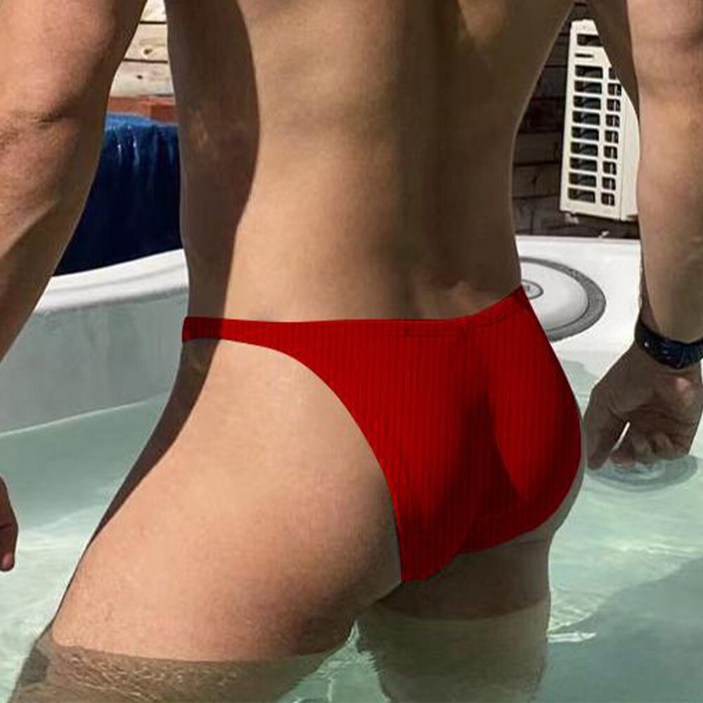 US Mens Sexy Low-rise Bikini Briefs Tanga Underwear Cotton Breathable Underpants